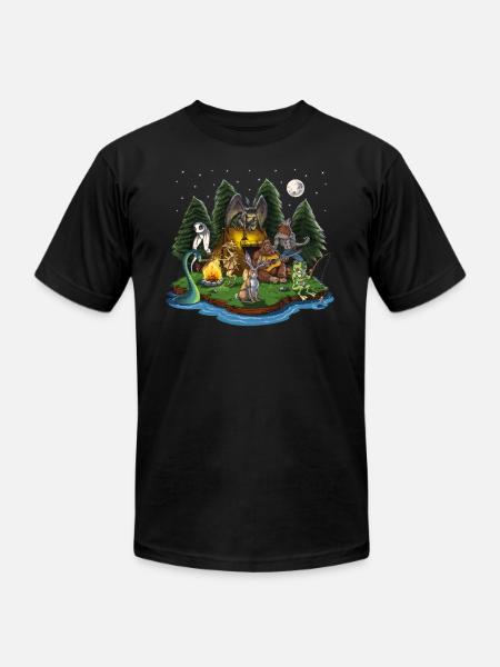 Cryptozoology Cryptids - Unisex Jersey T-Shirt by Bella + Canvas - black