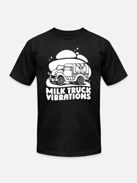 Milk Vibes Milk Truck - Unisex Jersey T-Shirt by Bella + Canvas - black