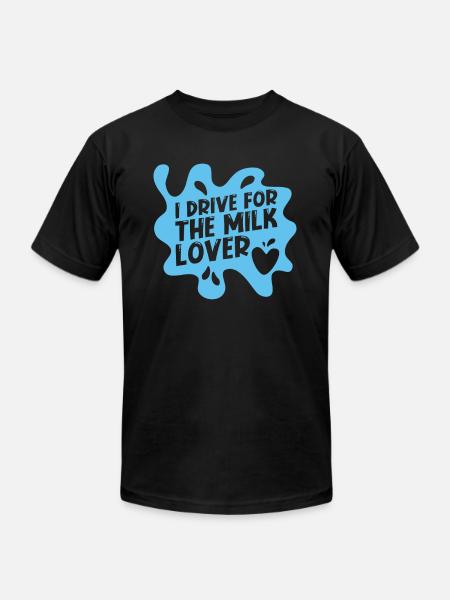 Milk Milkman Milk Truck - Unisex Jersey T-Shirt by Bella + Canvas - black