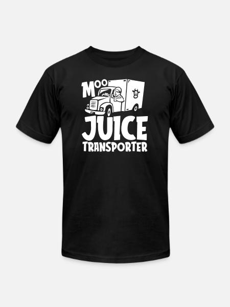 Milk Funny Milk Truck - Unisex Jersey T-Shirt by Bella + Canvas - black
