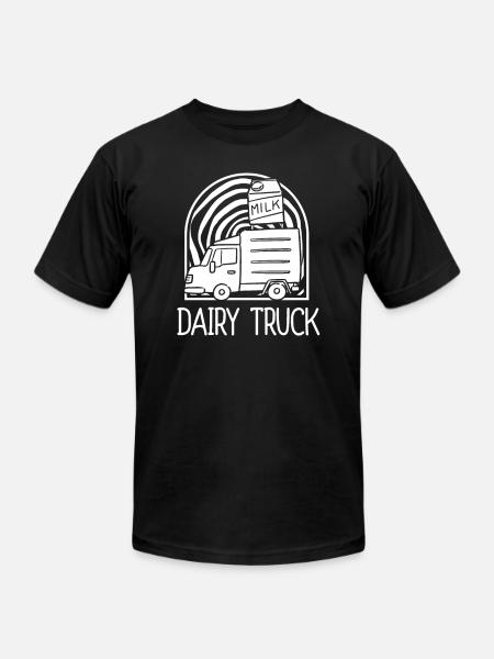 Milk Milk Truck - Unisex Jersey T-Shirt by Bella + Canvas - black