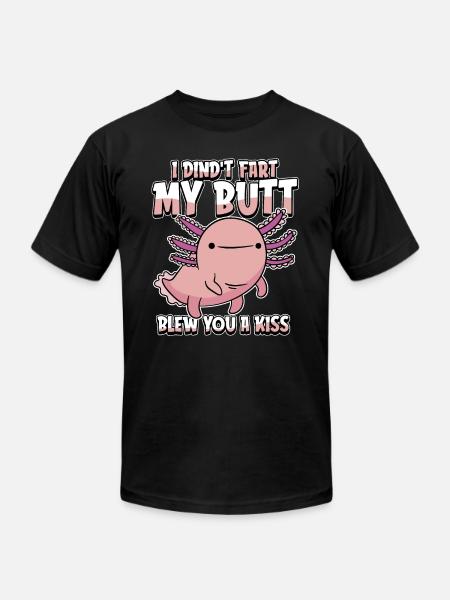 Axolotl Salamander Funny - Unisex Jersey T-Shirt by Bella + Canvas - black