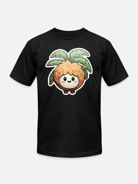 Coconut kawaii - Unisex Jersey T-Shirt by Bella + Canvas - black