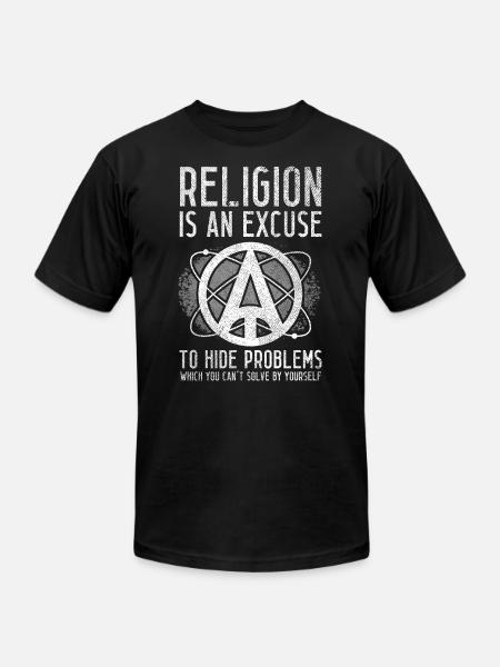 Atheist Atheism - Unisex Jersey T-Shirt by Bella + Canvas - black