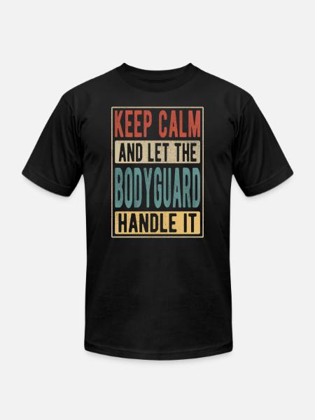 Bodyguard Retro Gift - Unisex Jersey T-Shirt by Bella + Canvas - black
