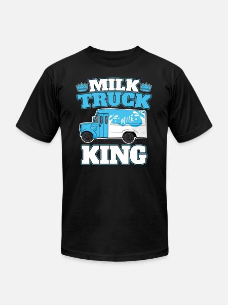 Milk King Milk Truck - Unisex Jersey T-Shirt by Bella + Canvas - black