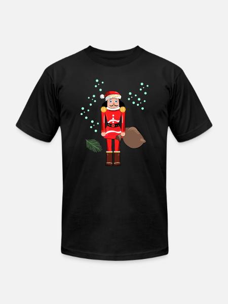 Santa Nutcracker Christmas - Unisex Jersey T-Shirt by Bella + Canvas - black