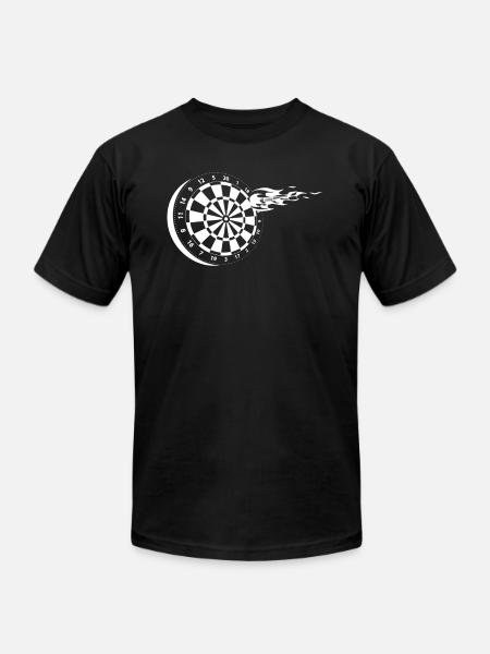 Darting Darts Flame - Unisex Jersey T-Shirt by Bella + Canvas - black