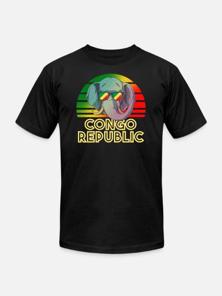 Congo Republic - Unisex Jersey T-Shirt by Bella + Canvas - black