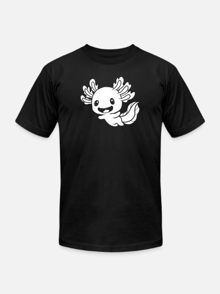 Axolotl Salamander Cute - Unisex Jersey T-Shirt by Bella + Canvas - black