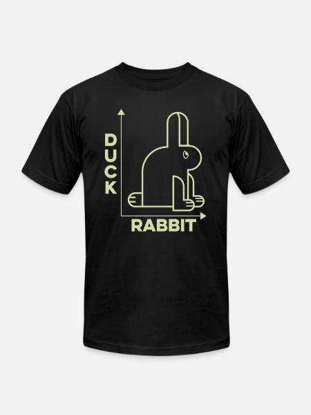 Math Duck Rabbit - Unisex Jersey T-Shirt by Bella + Canvas - black
