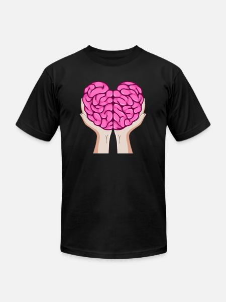 Brain Hands, Neuroscience - Unisex Jersey T-Shirt by Bella + Canvas - black