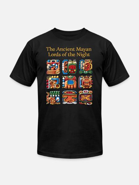 Ancient Mayan Glyphs - Unisex Jersey T-Shirt by Bella + Canvas - black