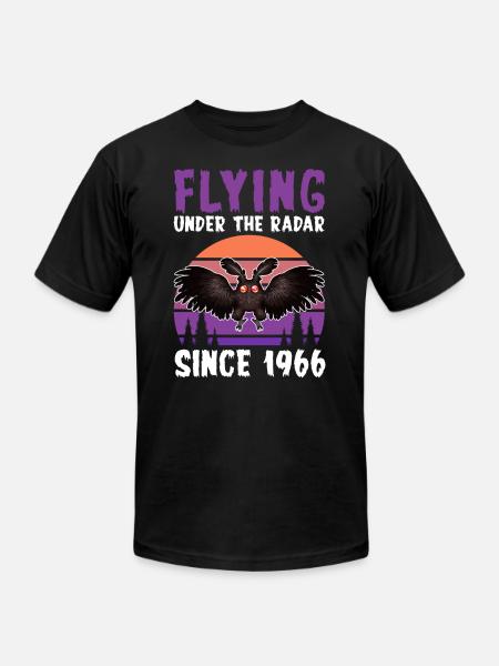 Mothman Cryptid Cryptozoology - Unisex Jersey T-Shirt by Bella + Canvas - black