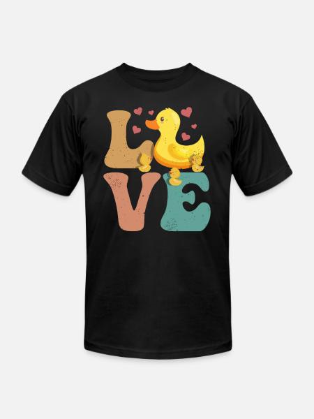 Ducks Duckling Ducky - Unisex Jersey T-Shirt by Bella + Canvas - black