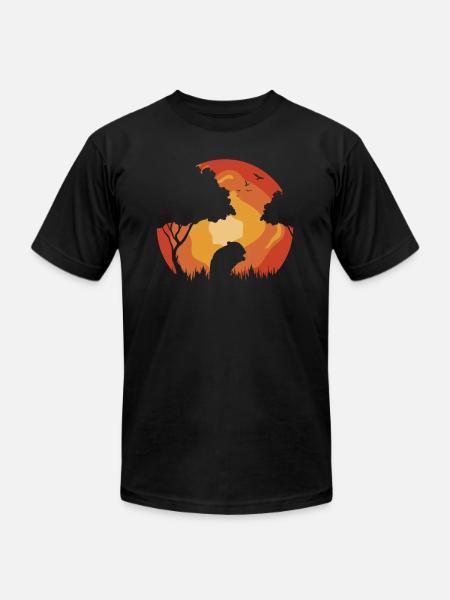 Guinea Pig Cavy Sunset - Unisex Jersey T-Shirt by Bella + Canvas - black