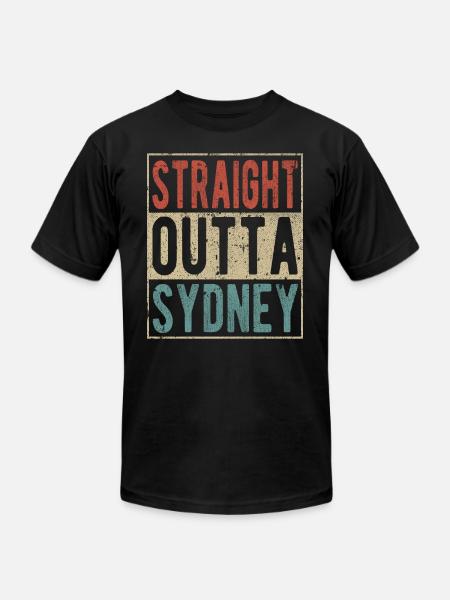 Straight outta Sydney - Unisex Jersey T-Shirt by Bella + Canvas - black
