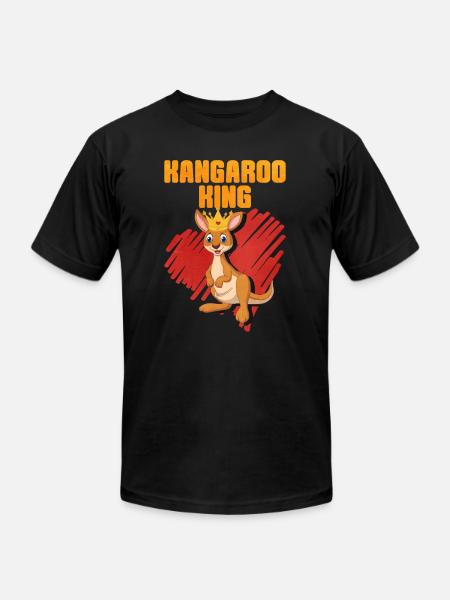 Kangaroo King - Unisex Jersey T-Shirt by Bella + Canvas - black