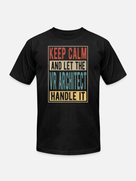 Vr Architect Retro Gift - Unisex Jersey T-Shirt by Bella + Canvas - black