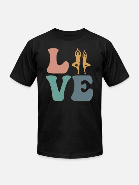 LOVE Yoga Yogi - Unisex Jersey T-Shirt by Bella + Canvas - black