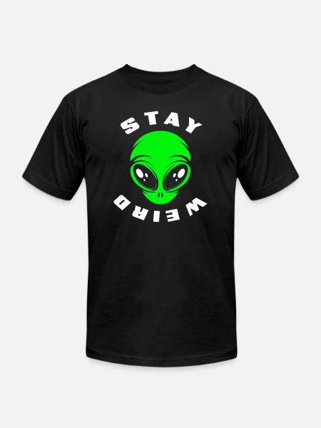 Alien Face Extraterrestrial Space - Unisex Jersey T-Shirt by Bella + Canvas - black