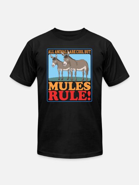 Mule Lover Mules Rule - Unisex Jersey T-Shirt by Bella + Canvas - black