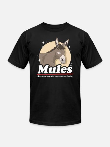 Mules Because Mule Owner - Unisex Jersey T-Shirt by Bella + Canvas - black