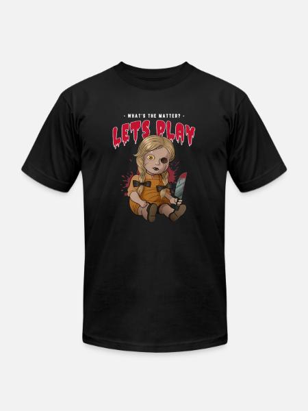 Halloween Doll - Unisex Jersey T-Shirt by Bella + Canvas - black