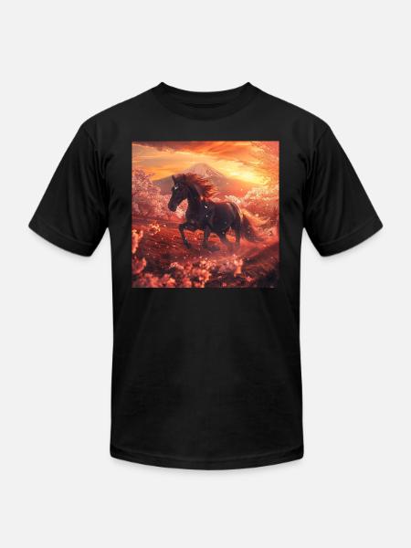 Horse - Unisex Jersey T-Shirt by Bella + Canvas - black