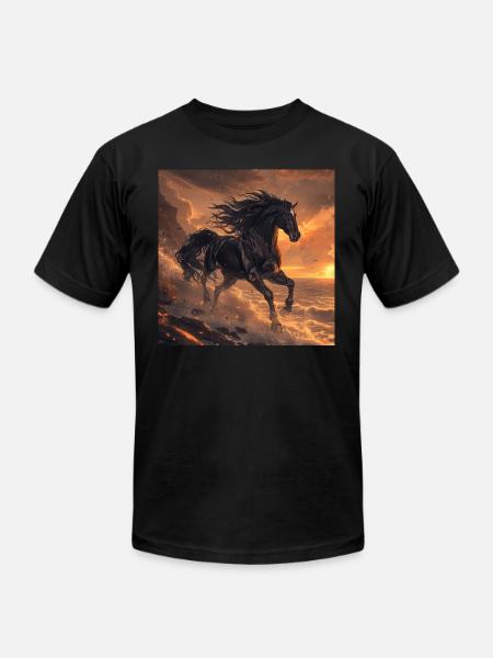 Horse - Unisex Jersey T-Shirt by Bella + Canvas - black