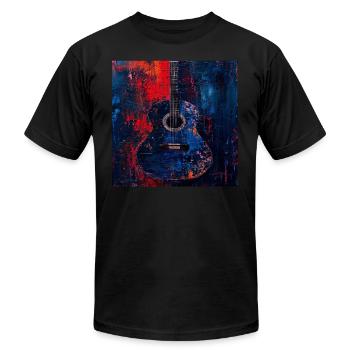 Guitar - Unisex Jersey T-Shirt by Bella + Canvas - black - Front - Jose (178cm)