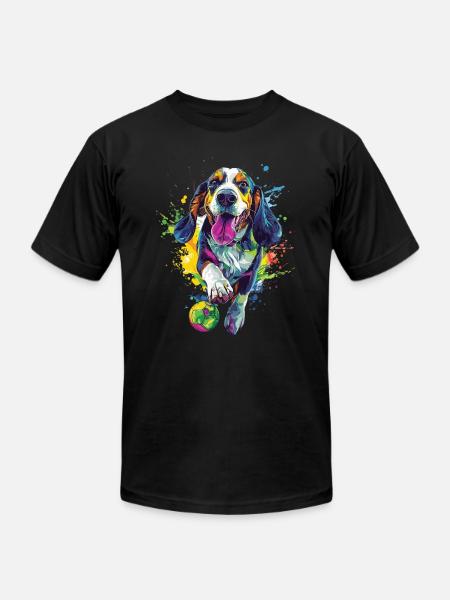 Basset Hound - Unisex Jersey T-Shirt by Bella + Canvas - black