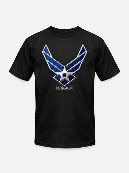 usaf - Unisex Jersey T-Shirt by Bella + Canvas - black
