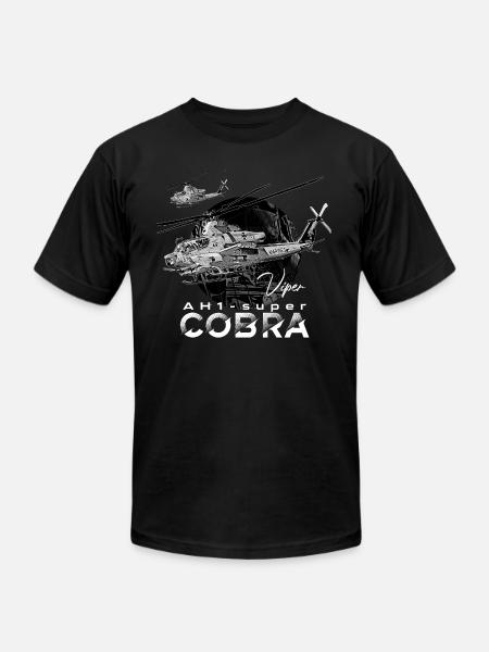 AH-1 Super Cobra Viper helicopter - Unisex Jersey T-Shirt by Bella + Canvas - black