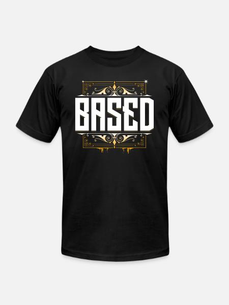 Based - KekW - Omegalul - Twitch - Unisex Jersey T-Shirt by Bella + Canvas - black