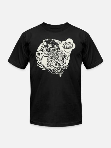 Funny Zombie Love - Unisex Jersey T-Shirt by Bella + Canvas - black