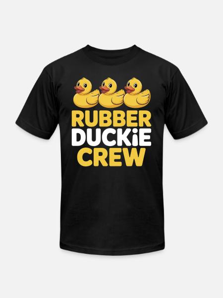 Rubber Duckie Crew - Unisex Jersey T-Shirt by Bella + Canvas - black
