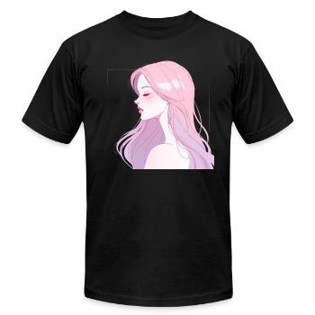 Cyber Panther Alpha – Futuristic Neon Tech Art - Unisex Jersey T-Shirt by Bella + Canvas - black - Front - Jose (178cm)