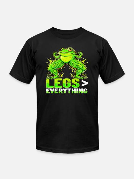 Legs Over Everything Frog - Unisex Jersey T-Shirt by Bella + Canvas - black