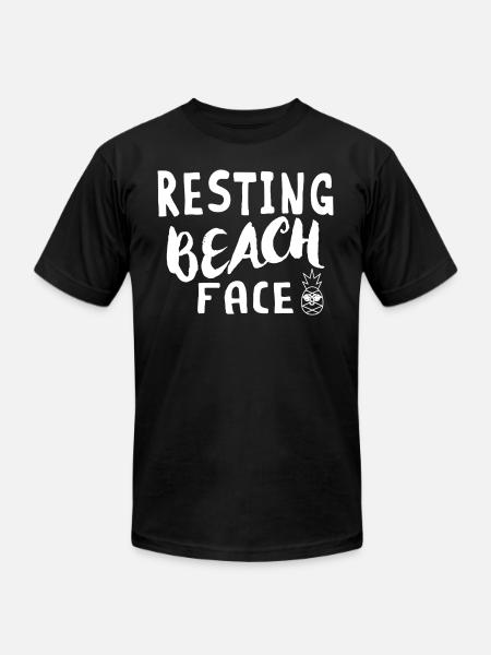 Resting Beach Face - Unisex Jersey T-Shirt by Bella + Canvas - black
