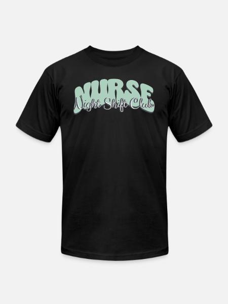 Nurse Night Shift Club - Unisex Jersey T-Shirt by Bella + Canvas - black