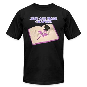 Just One More Chapter Bookish Gothic Romance Rose - Unisex Jersey T-Shirt by Bella + Canvas - black - Front - Jose (178cm)