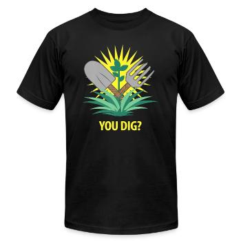 Vous creusez un devis de jardinage pour les jardiniers Débardeur - T-shirt unisexe Bella + Canvas - noir - Devant - Jose (178cm)