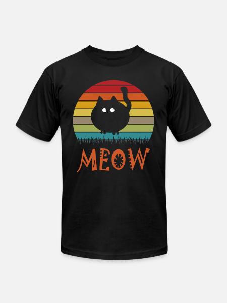 Funny Cat - Unisex Jersey T-Shirt by Bella + Canvas - black