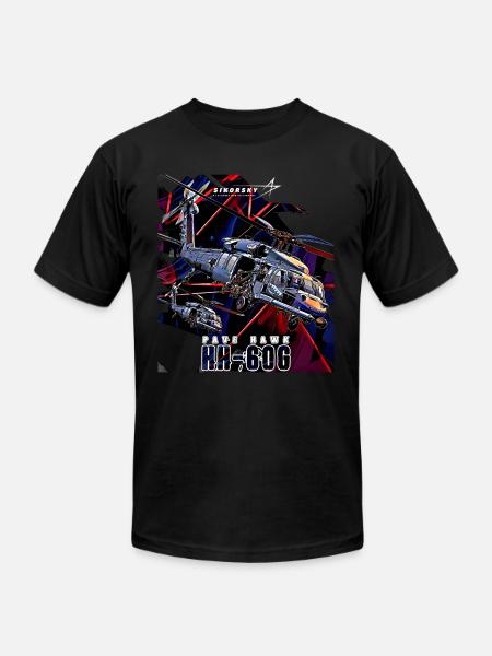 Sikorsky HH-60G Pave Hawk USAF Military Helicopter - Unisex Jersey T-Shirt by Bella + Canvas - black