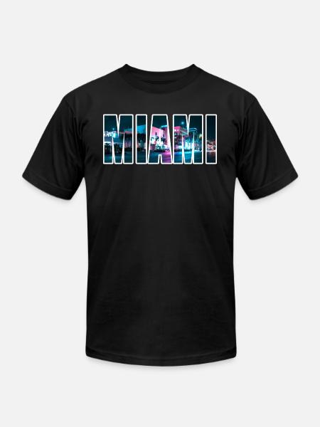 miami - Unisex Jersey T-Shirt by Bella + Canvas - black