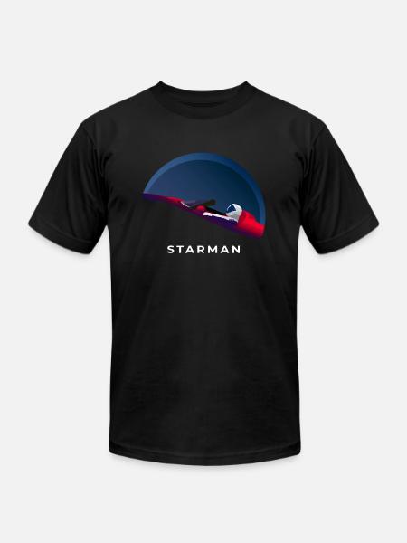 SpaceX Tesla Starman - Unisex Jersey T-Shirt by Bella + Canvas - black
