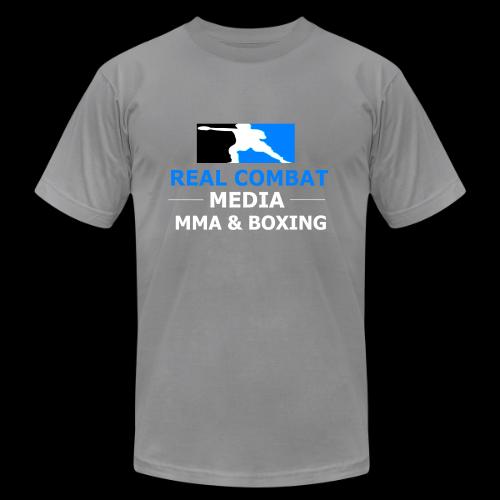 RCM MMA & BOXING Light Blue White Text - Unisex Jersey T-Shirt by Bella + Canvas