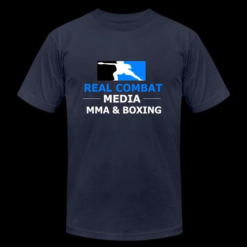 RCM MMA & BOXING Light Blue White Text - Unisex Jersey T-Shirt by Bella + Canvas