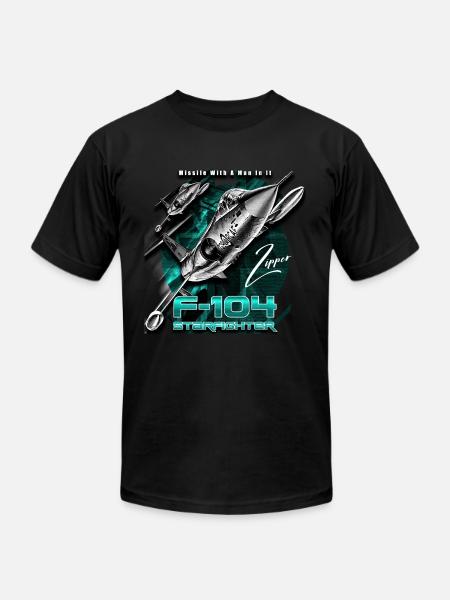 CF 104 Starfighter Fighter Jet - Unisex Jersey T-Shirt by Bella + Canvas - black